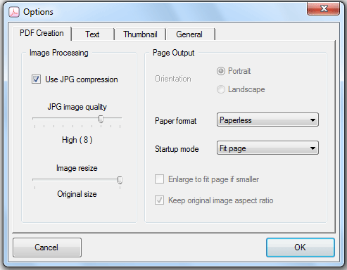 Convert a collection of images into a PDF file